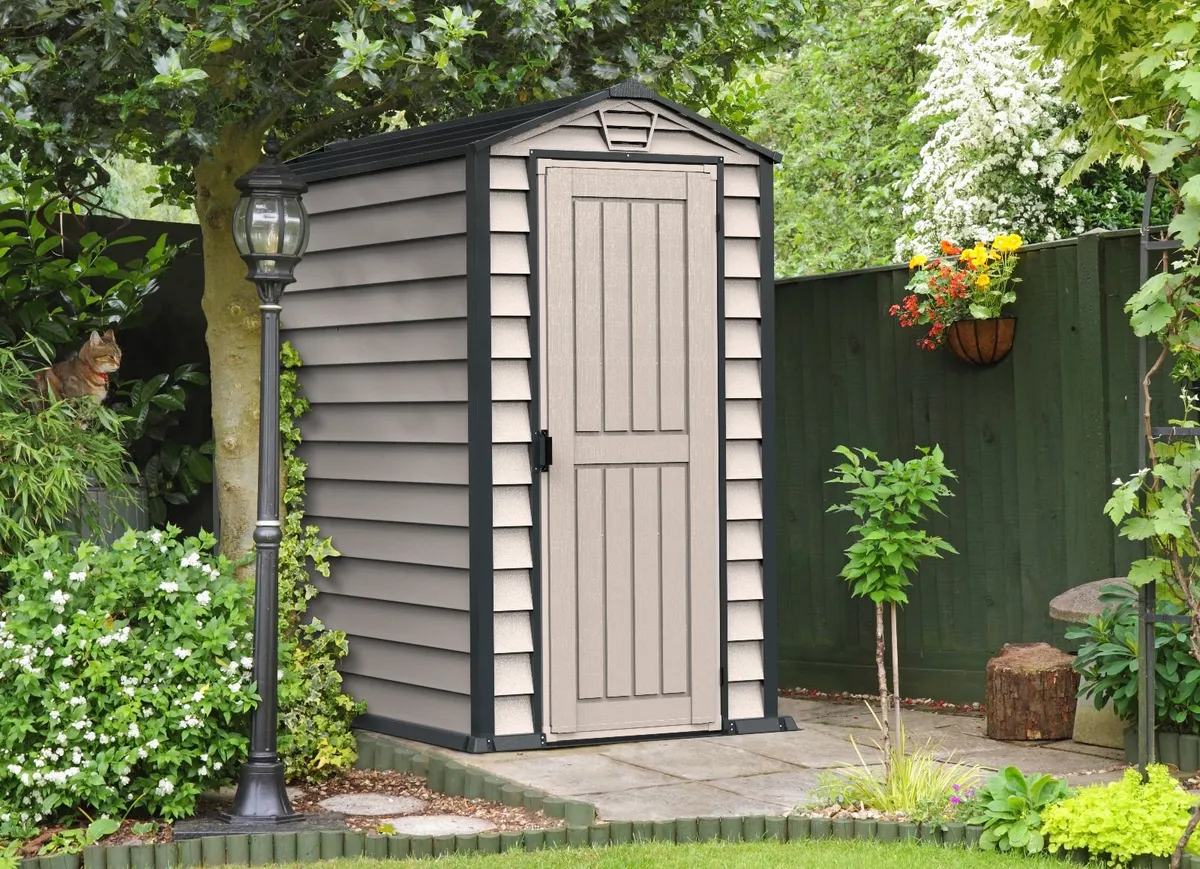 4×6 Evermore Vinyl Garden Shed – Grey| - Image 4