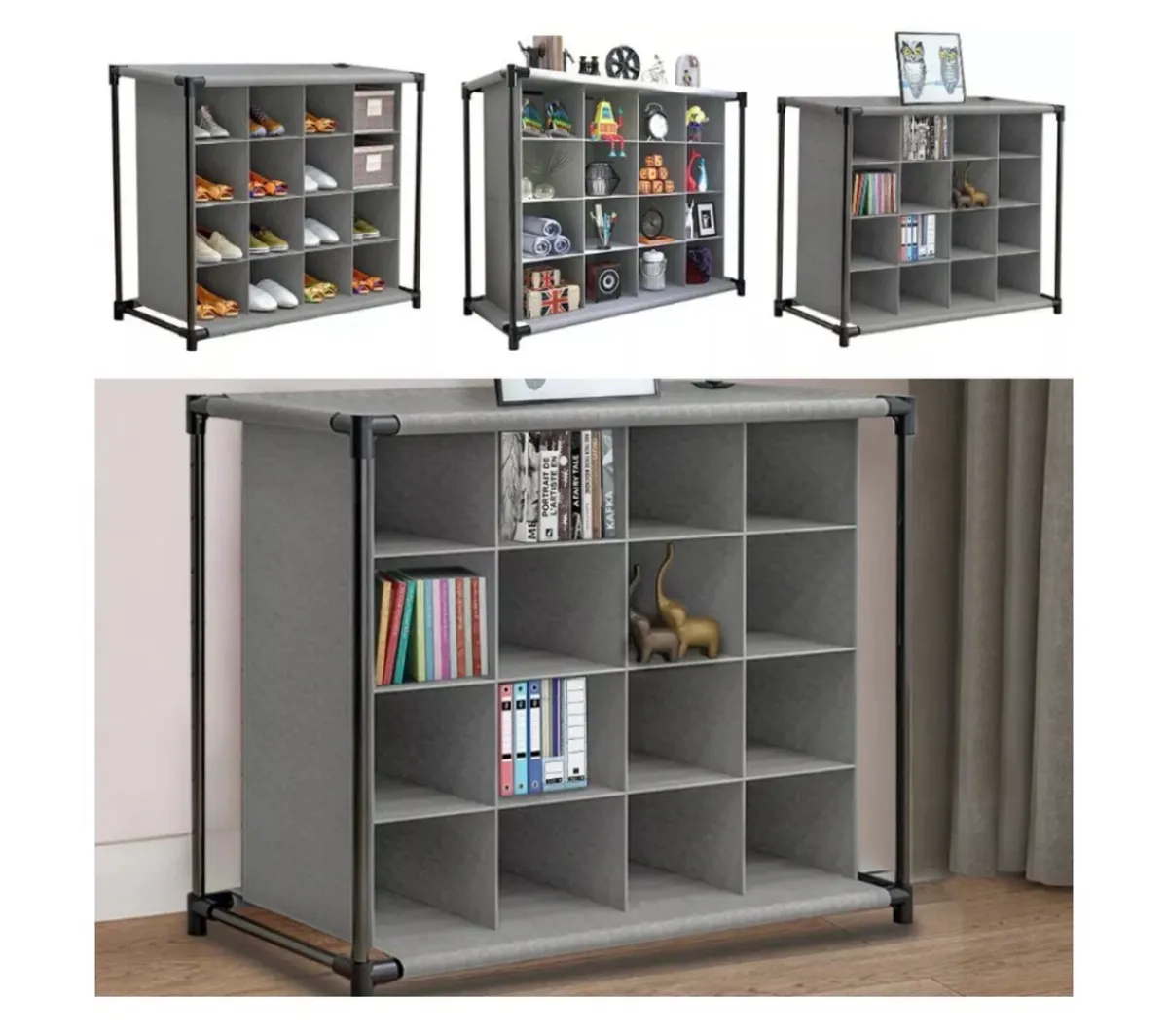 4 Tier Storage Shelf Cabinet Shoe Rack Organiser - Image 1