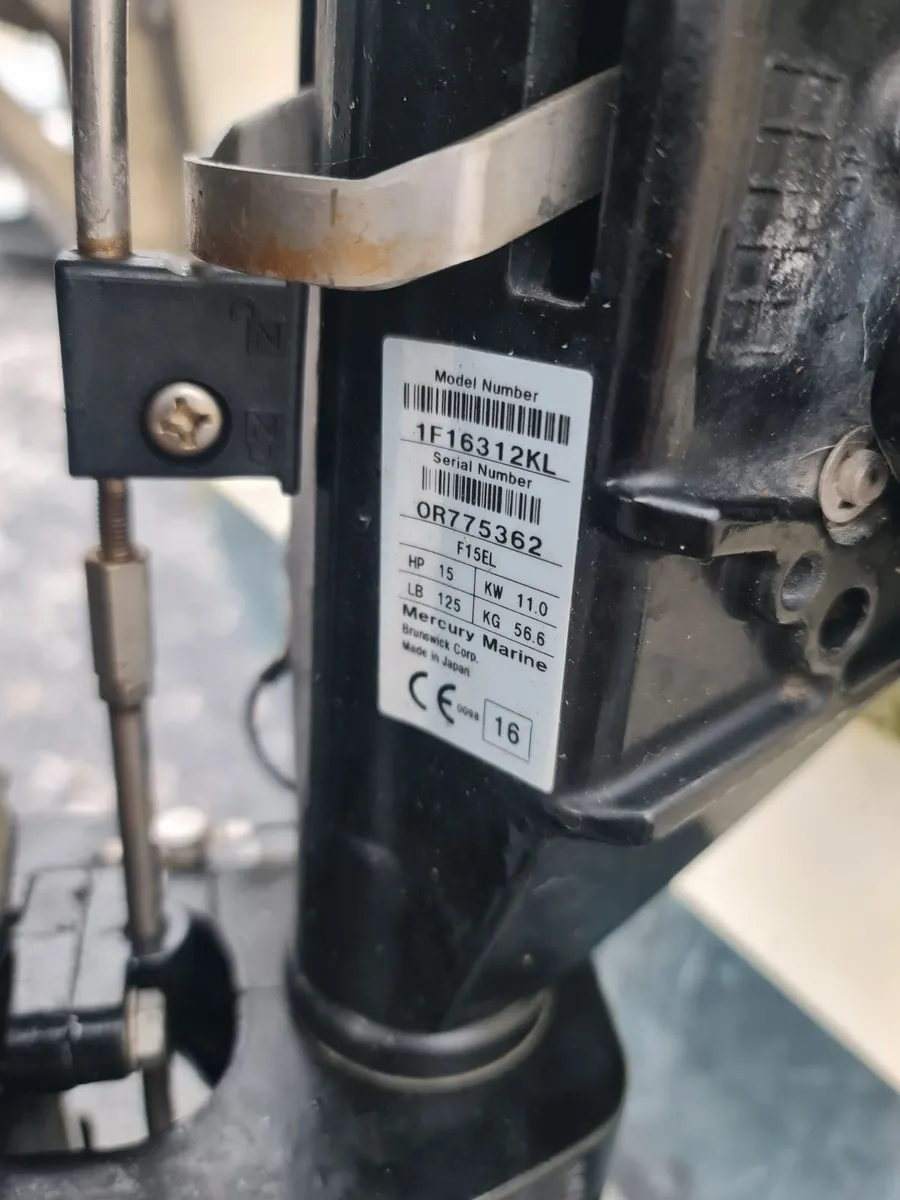 16ft orkney longliner cabin 15hp mercury trailer - Image 3