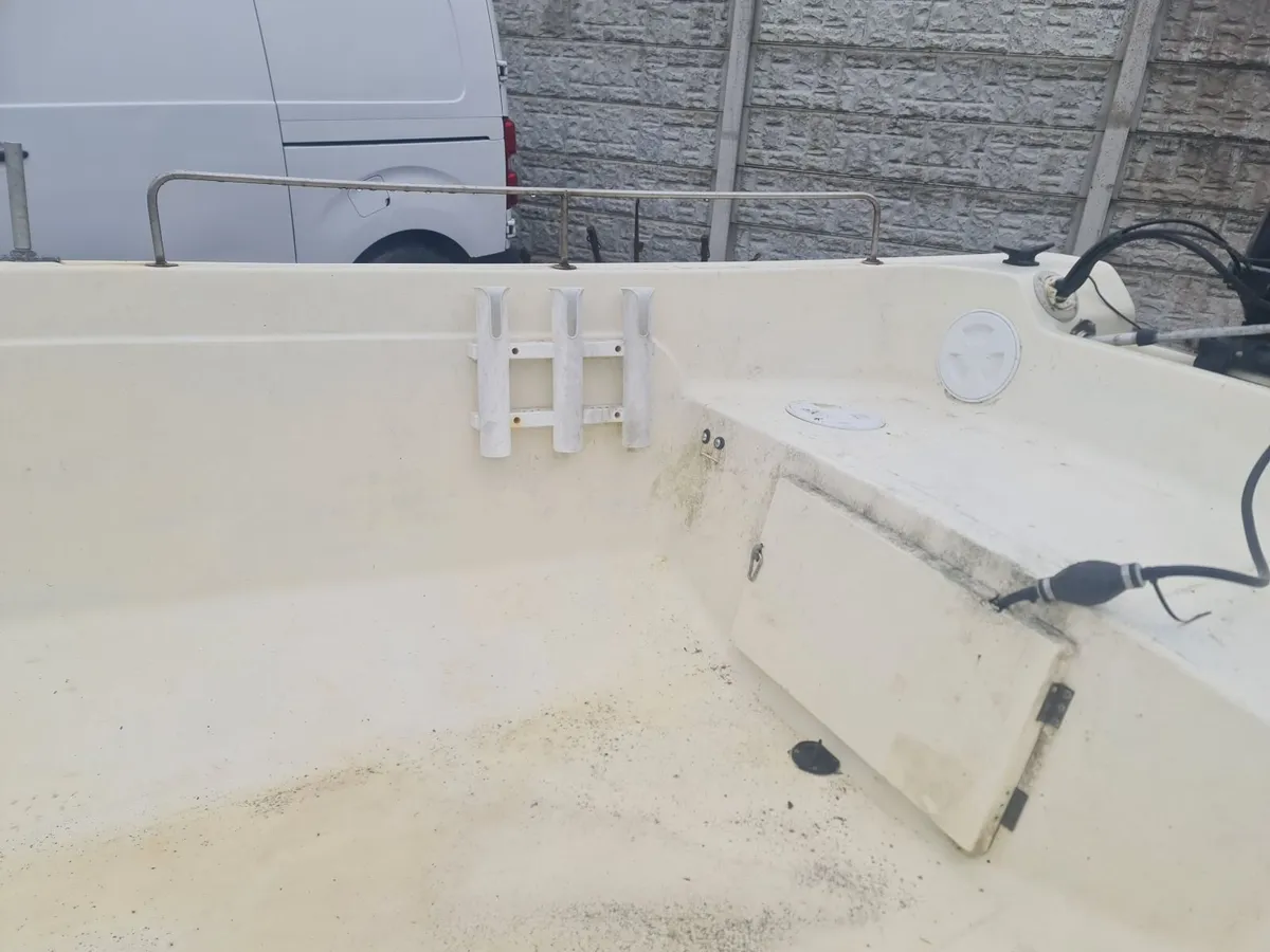 16ft orkney longliner cabin 15hp mercury trailer - Image 4