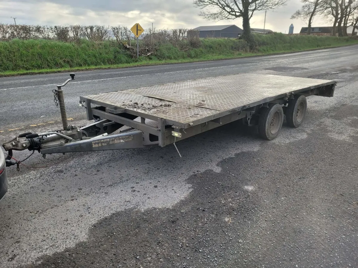 14x6'6 ifor Williams flat bed trailer fully servic - Image 1