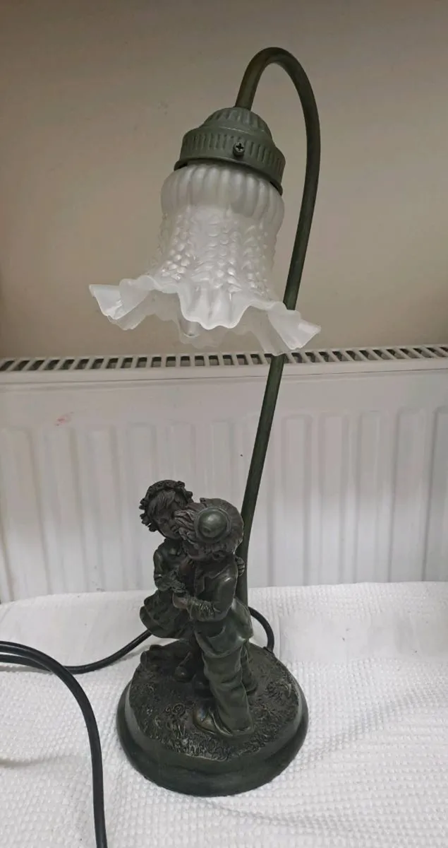 Vintage Romantic Couple Table Lamp - Image 1
