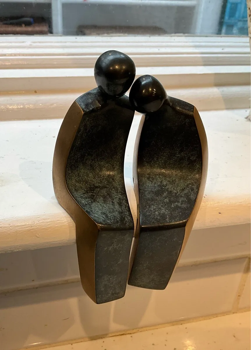SOLID Bronze Louise Knott Gardner Sculpture.Lovers - Image 2