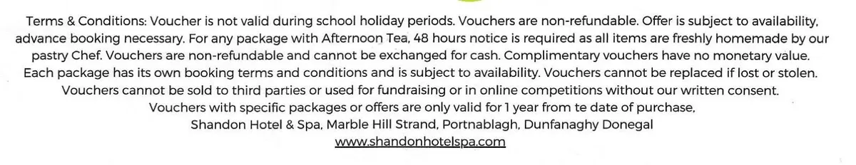 Mother's Day!! 4* Donegal Hotel Spa Gift Cert - Image 3