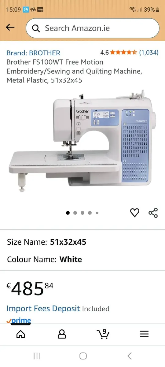 Sewing Machine Brother fs100wt - Image 1