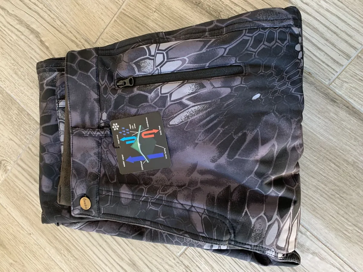 Camouflage Softshell Trousers Black python XL - Image 4