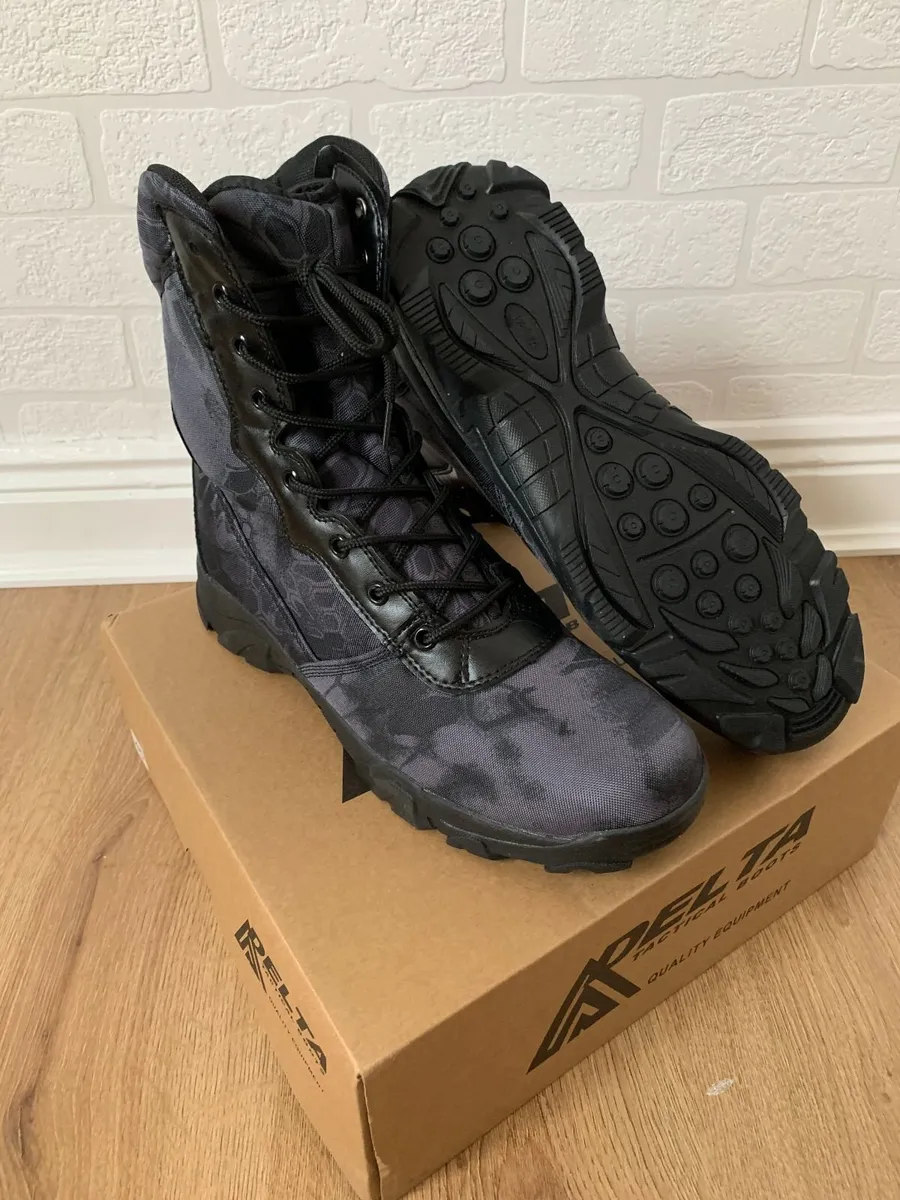 Camouflage Tactical Boots,Zipper Lace up UK 8,9,10 - Image 4