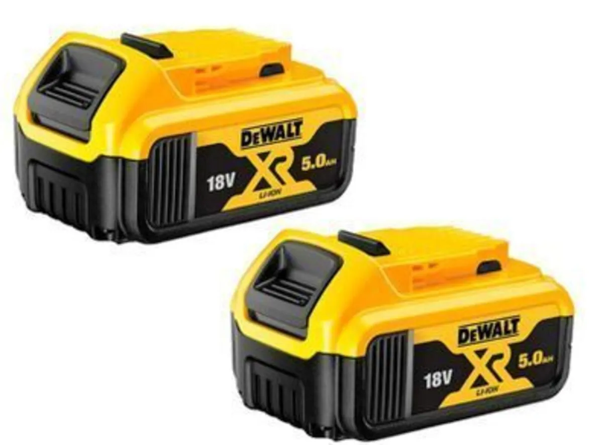 DeWalt DCB184 18V 5Ah XR Li-Ion Batteries x2
