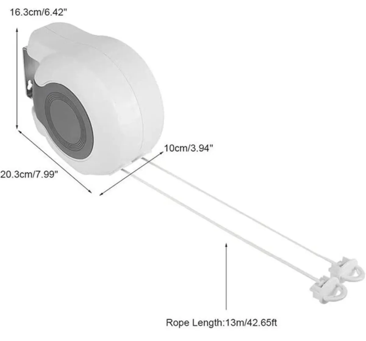 30m Retractable Clothes Reel Double Washing Line - Image 4