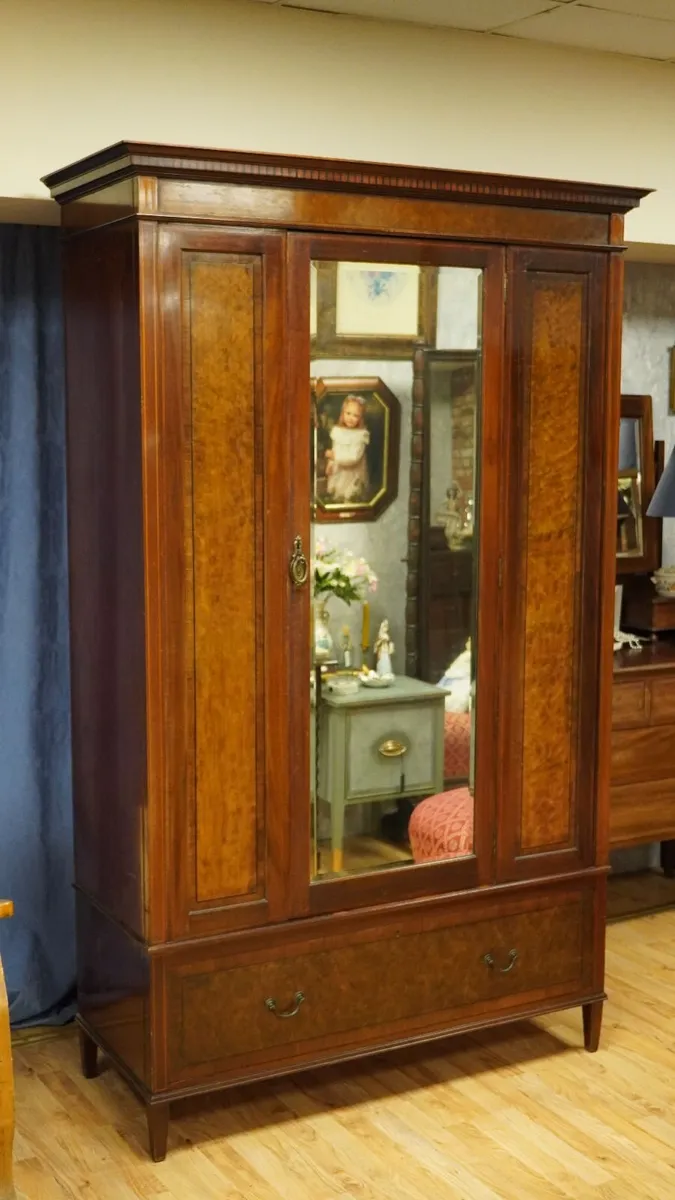 Belfast Art Deco Mirror Wardrobe (c.1930s) - Image 2