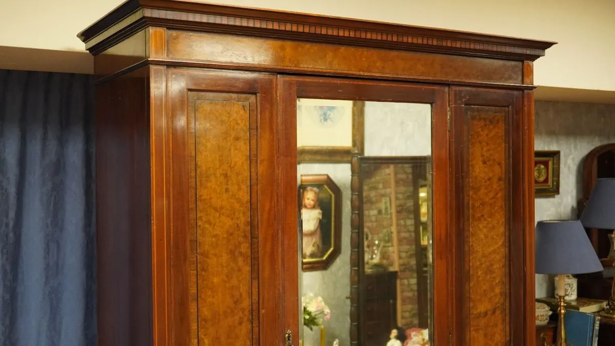 Belfast Art Deco Mirror Wardrobe (c.1930s) - Image 4