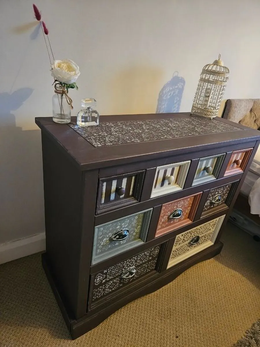 Solid pine upcycled chest of drawers - Image 3