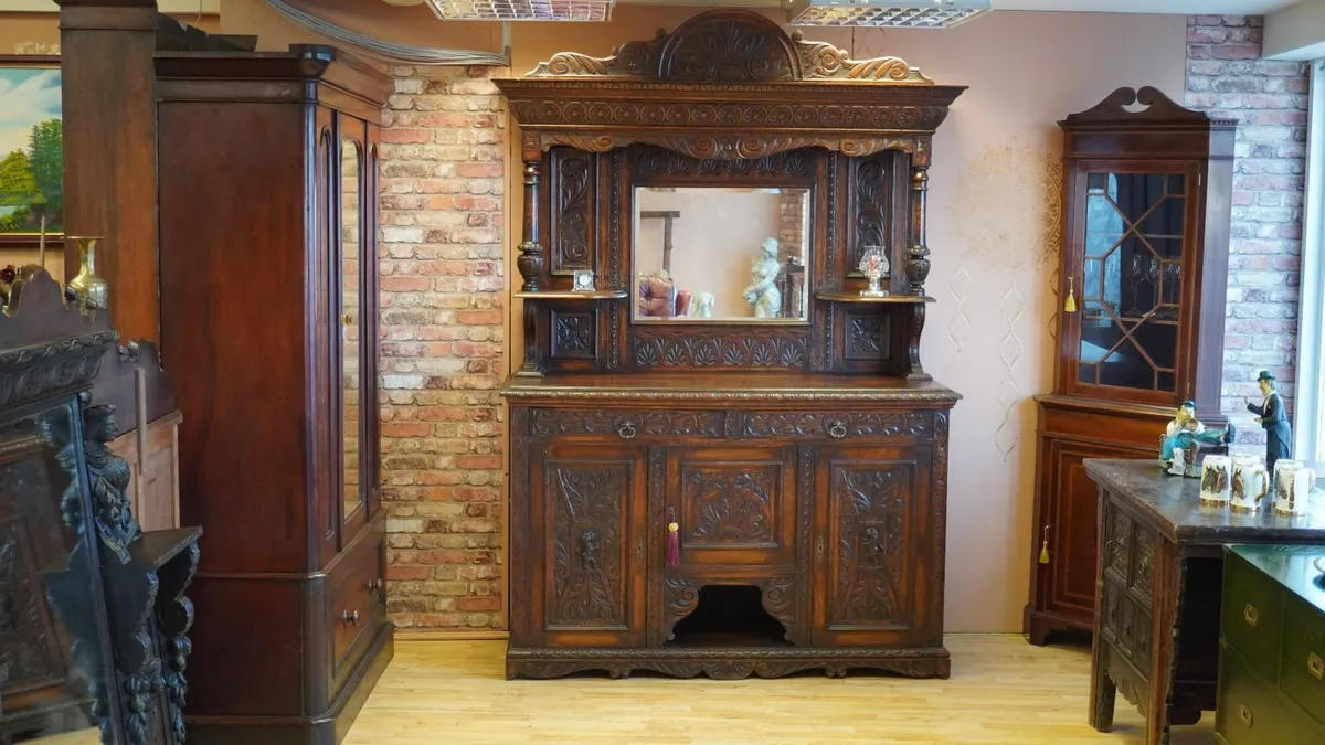 Kingscourt Solid Oak Carved Buffet - Image 1