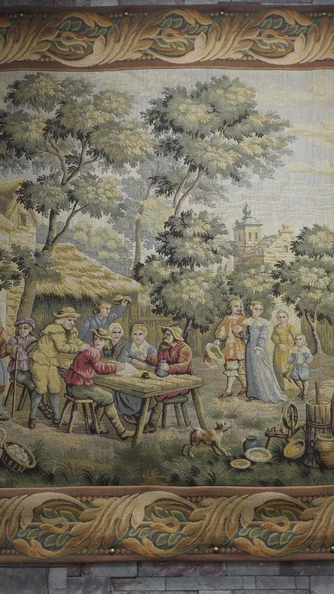 Large Vintage Woven Tapestry Wall Hanging - Image 3