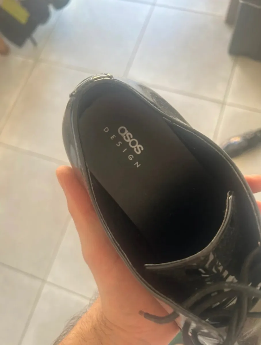 Black shiny Men's dress shoes - Image 4