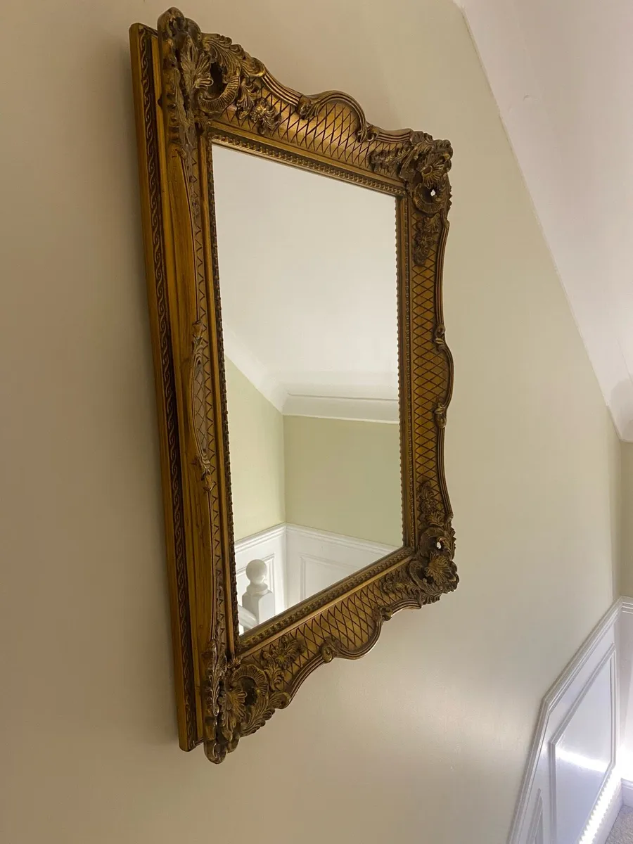 Gold antique look Mirror - Image 2