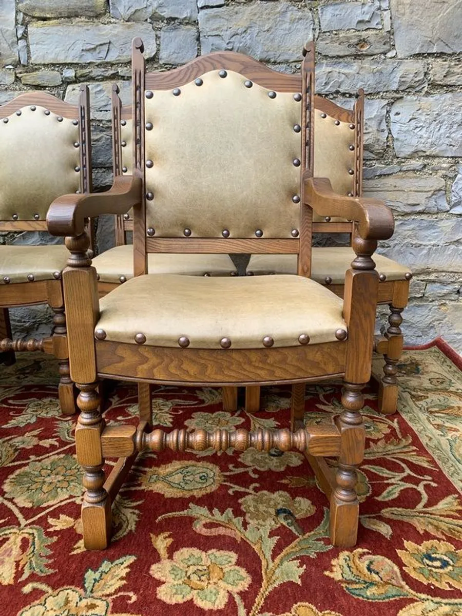Set of 6 genuine Old Charm dining chairs. - Image 3