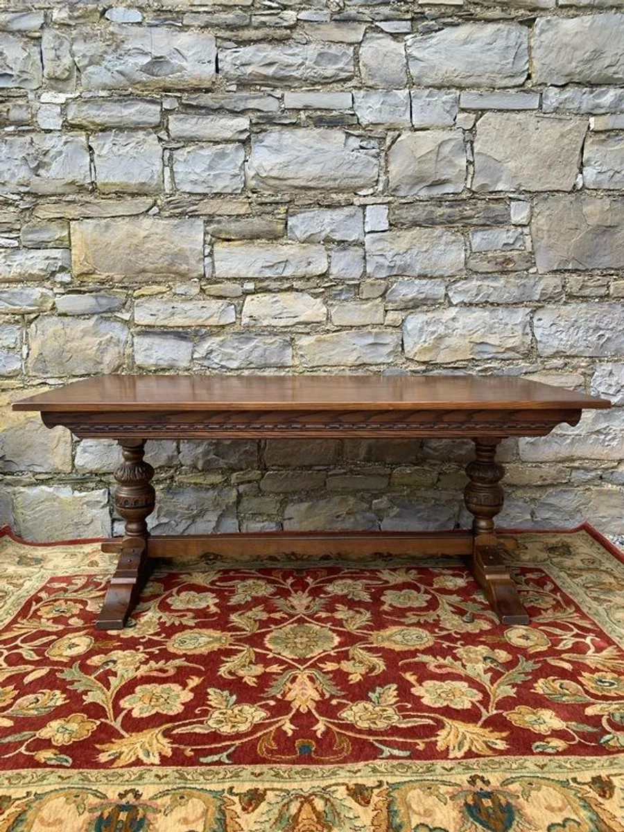 Genuine Old Charm oak refectory table. - Image 1