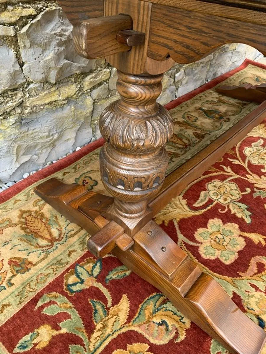Genuine Old Charm oak refectory table. - Image 4