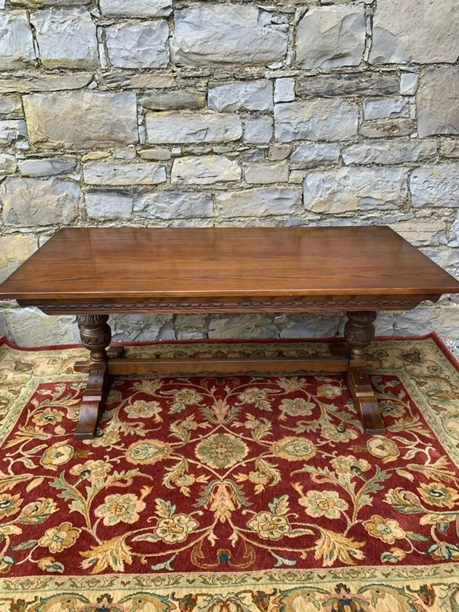 Genuine Old Charm oak refectory table. - Image 2