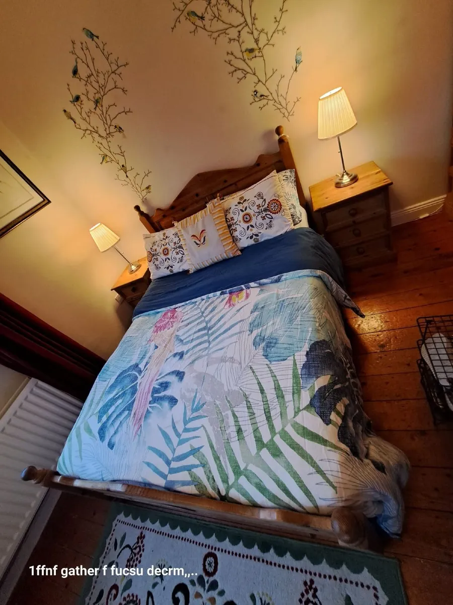 Solid Wooden Std Double Bed & Mattress - Image 3