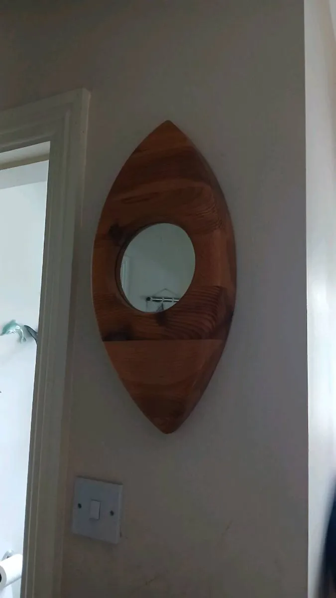 Hand Made Wooden Mirror - Image 1
