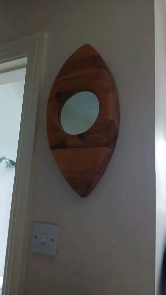 Hand Made Wooden Mirror - Image 2