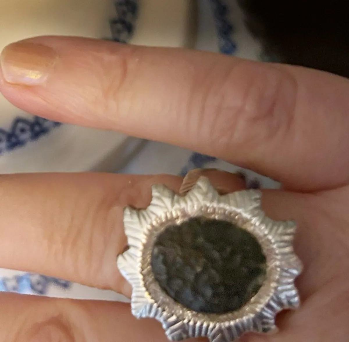 Moldavite & Sterling Silver Ring - Image 3