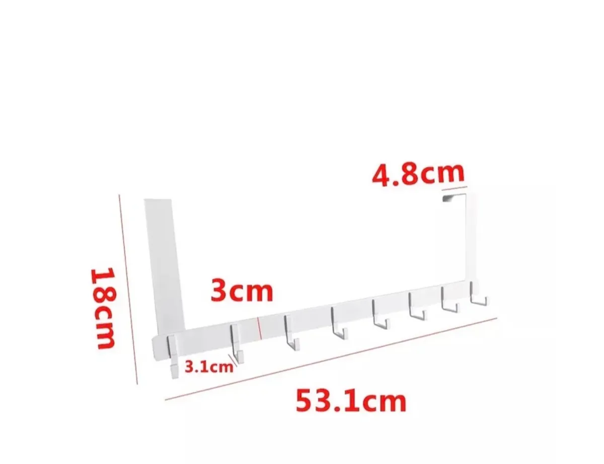 Over Door 8 Hooks Rail Hanger NEW - Image 2