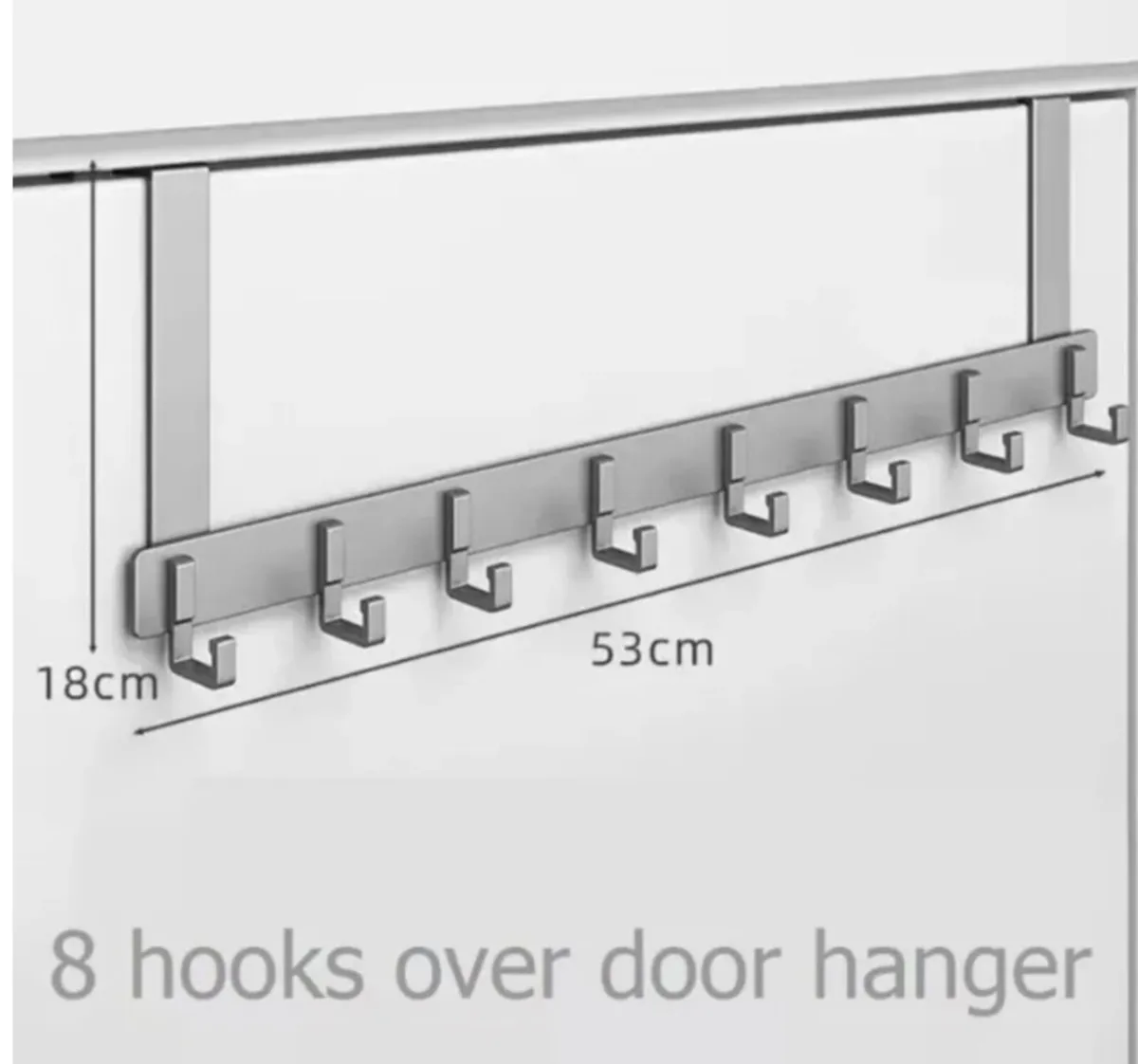 Over Door 8 Hooks Rail Hanger NEW - Image 1