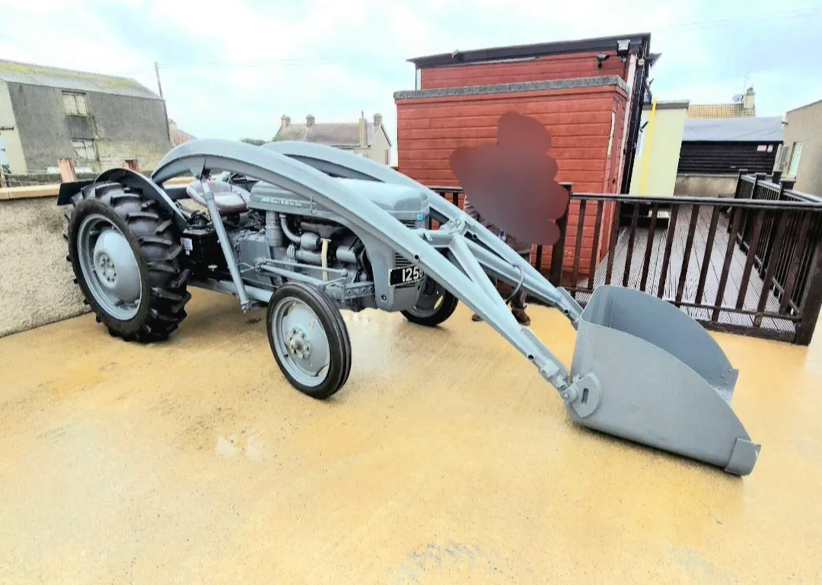 Grey TEF fergie vintage tractor banana loader mint - Image 1