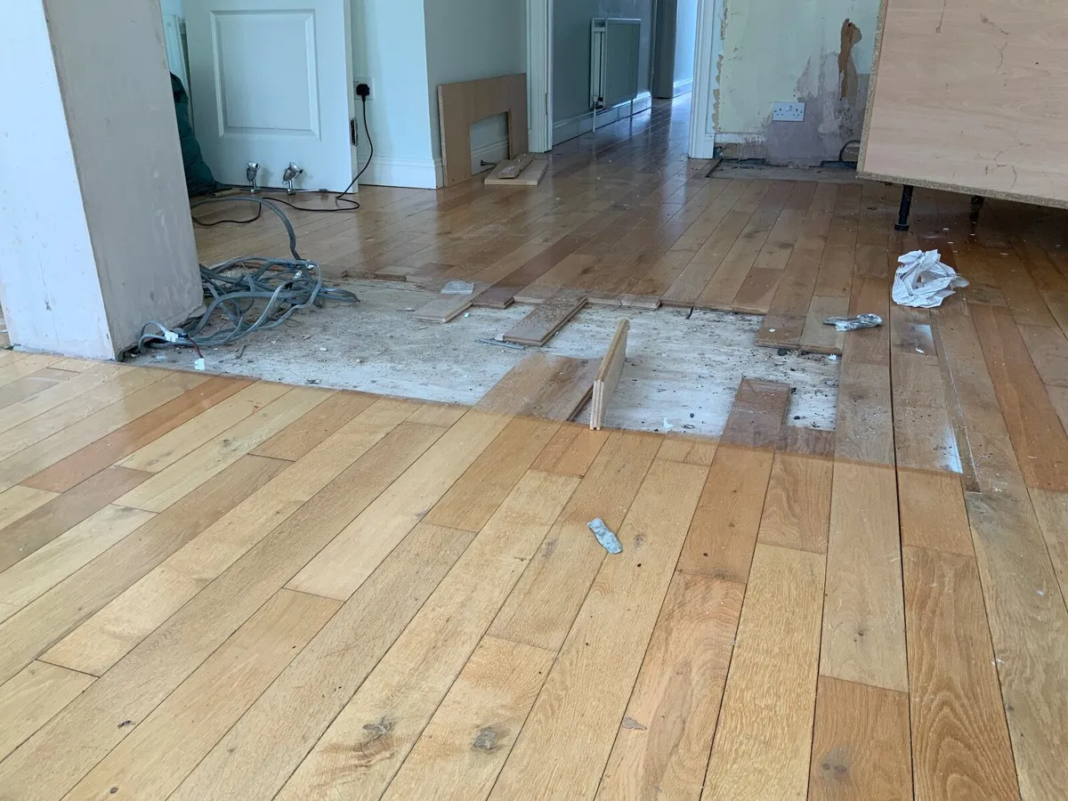 Solid white oak entire ground floor approx 100m2