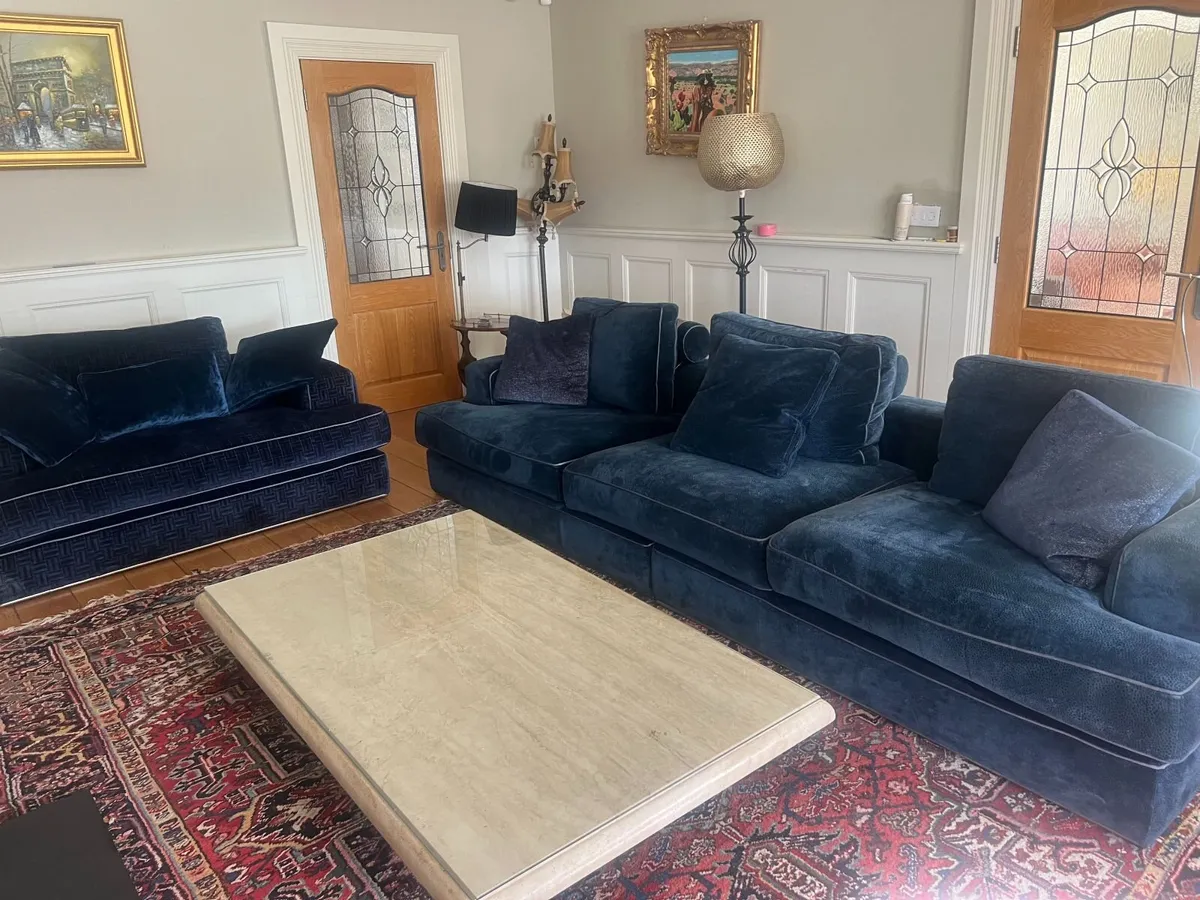 Duresta Velvet sofa x2 -25 year guar-RRP15K) - Image 2