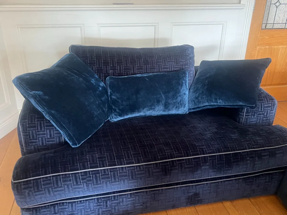 Duresta Velvet sofa x2 -25 year guar-RRP15K) - Image 1