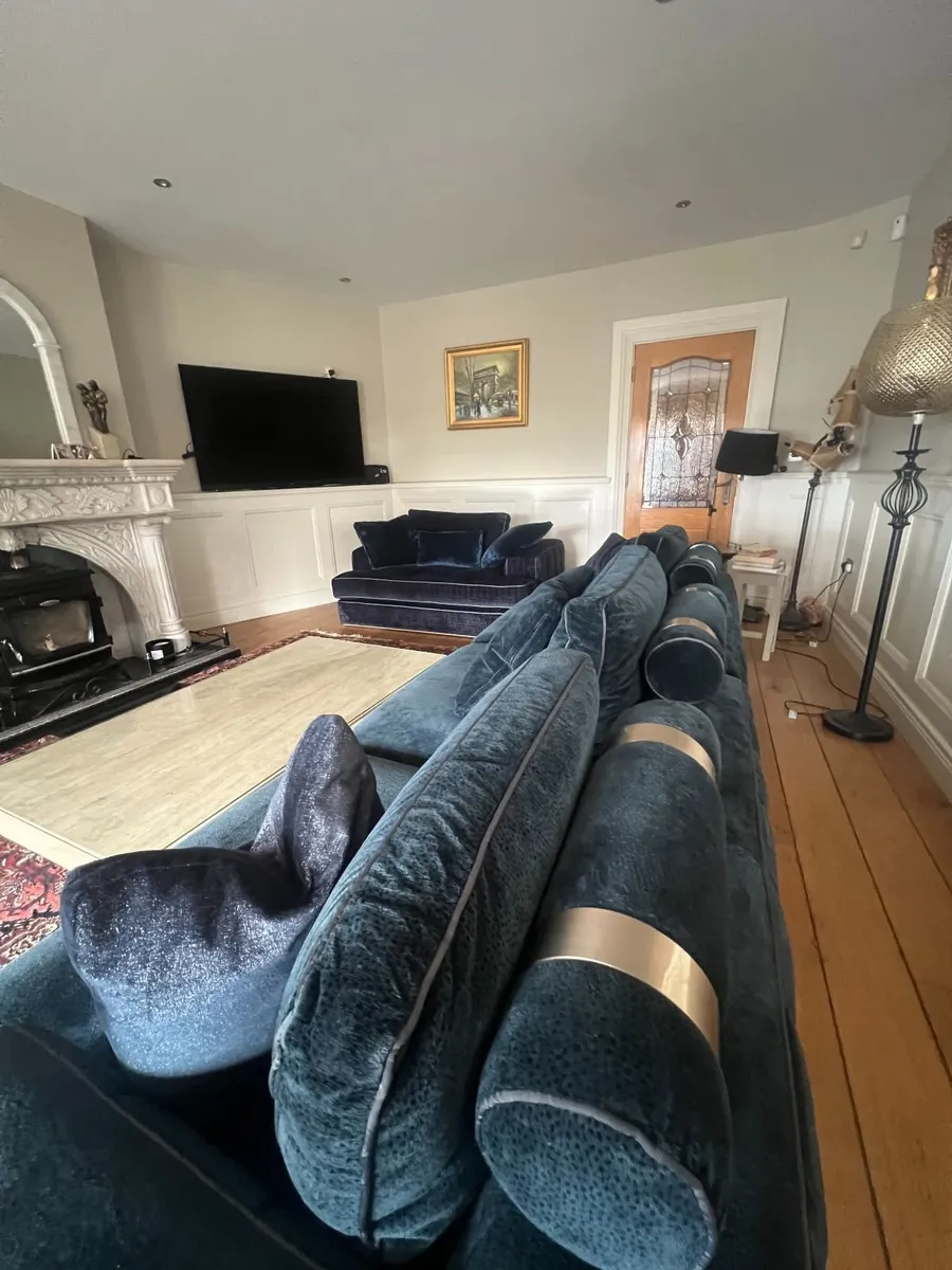 Duresta Velvet sofa x2 -25 year guar-RRP15K) - Image 3