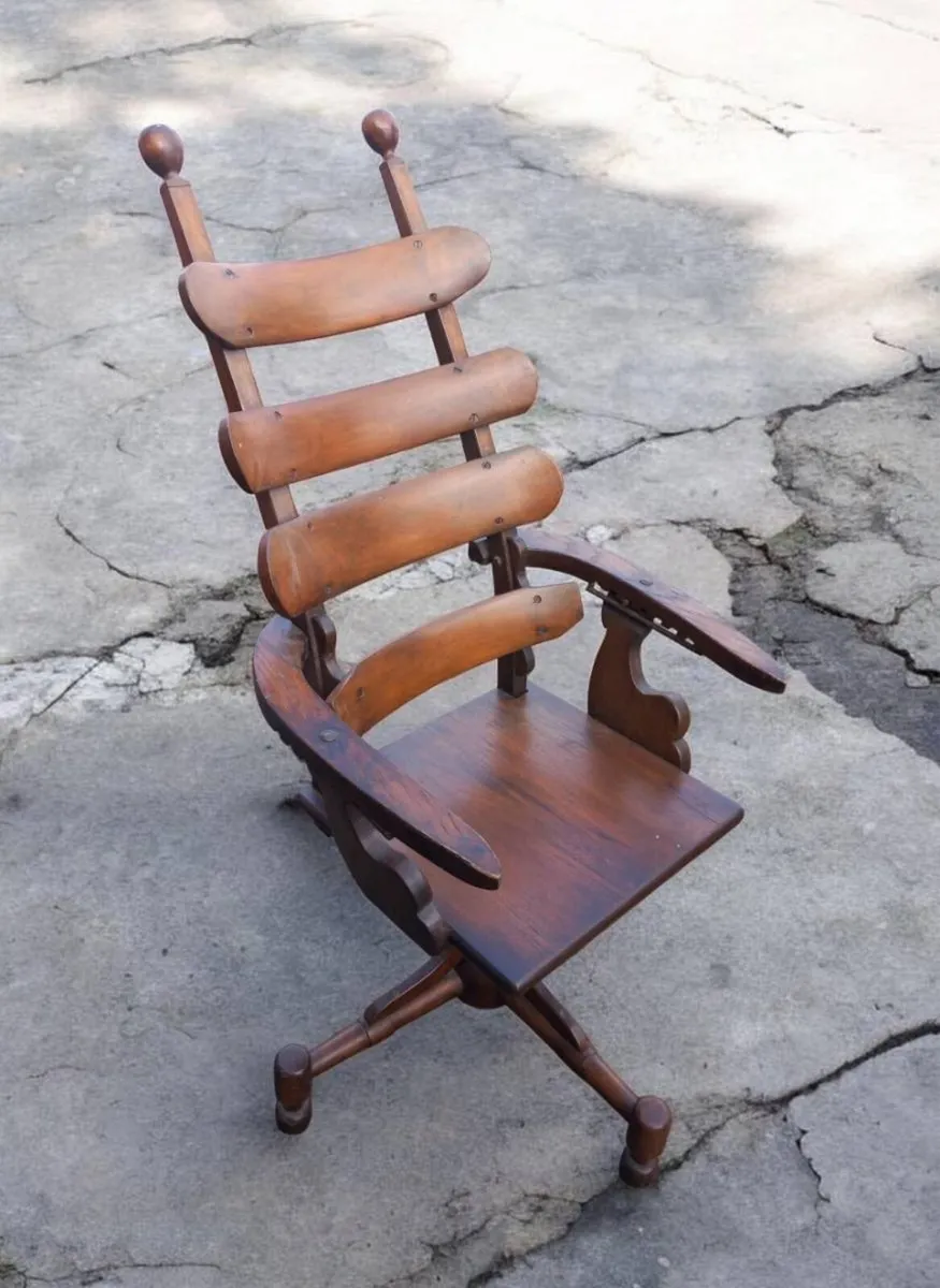 Antique dentist's chair, handmade, 19th Century, D - Image 1