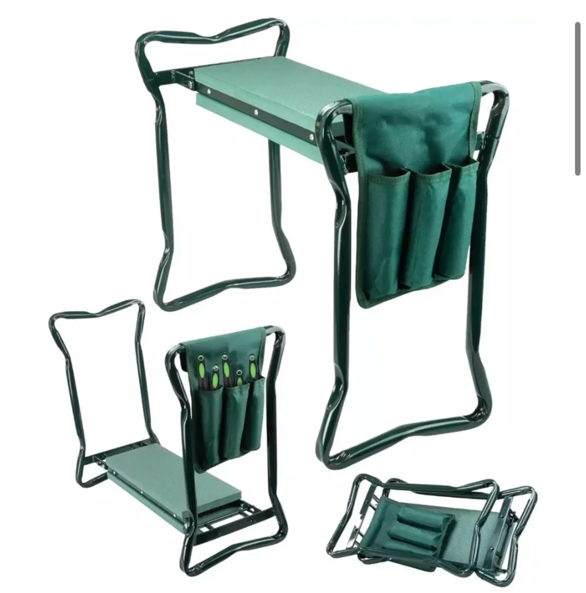 Garden Kneeler Folding Stool Tool Bag & Gloves NEW - Image 4