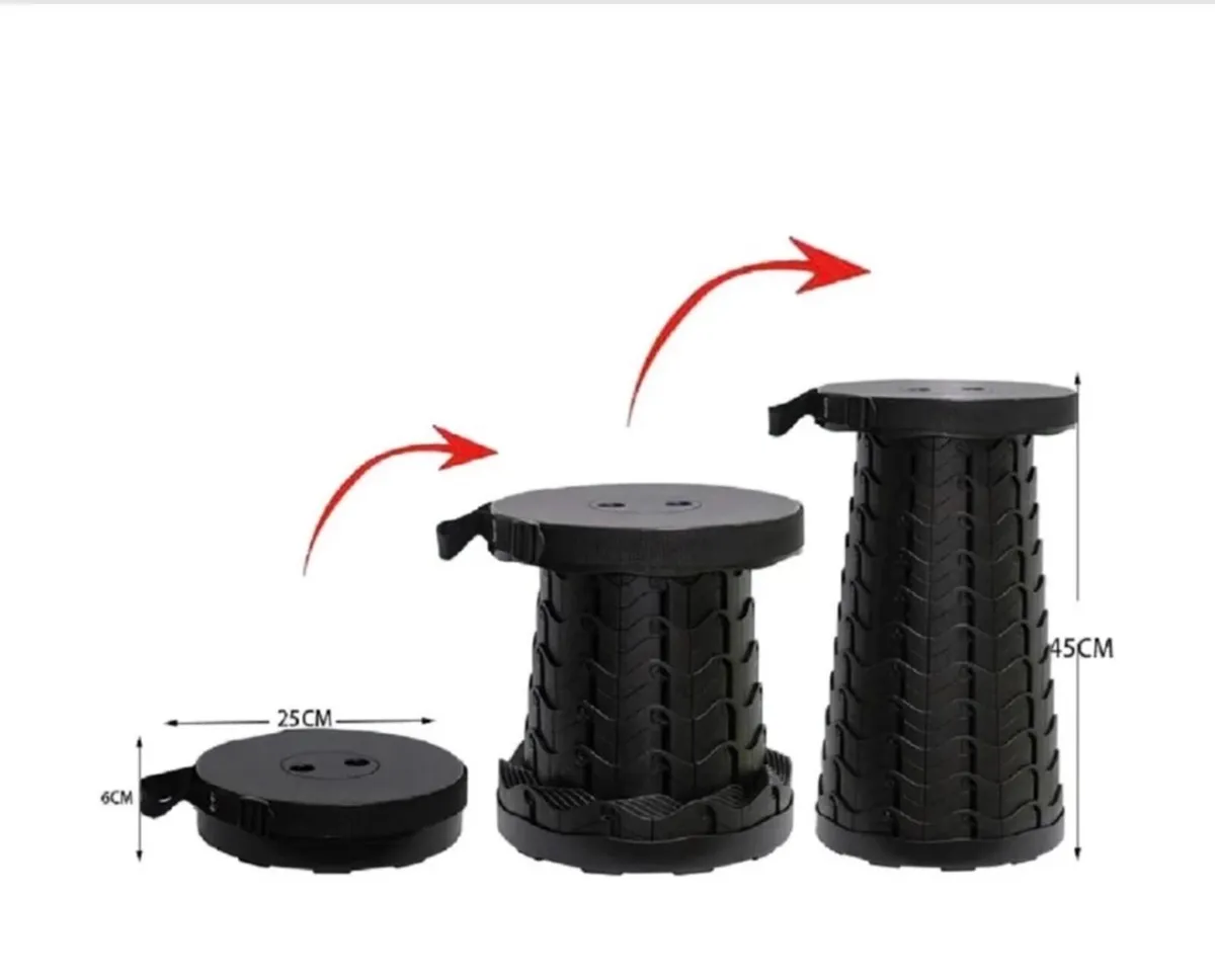 Portable Retractable Folding Stool NEW - Image 2
