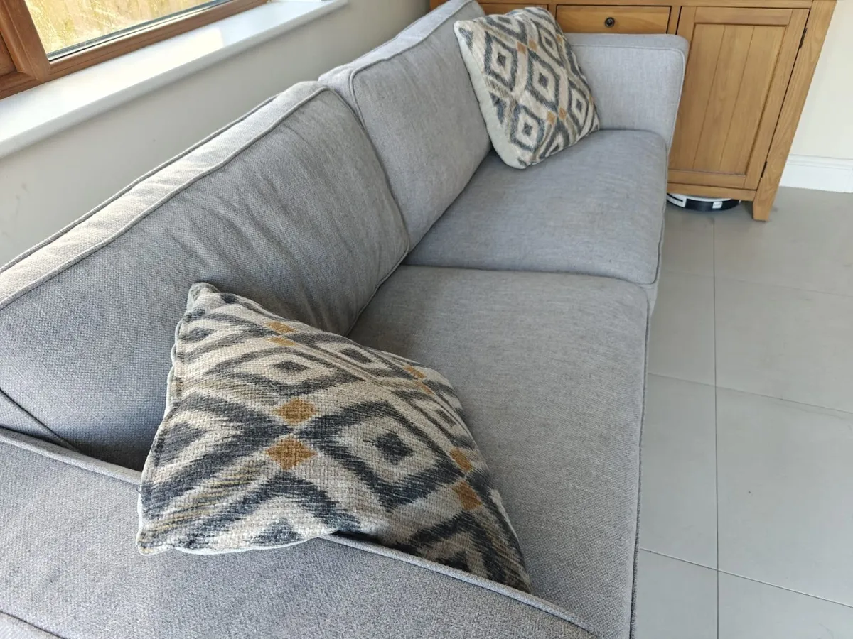 3 Seater Grey Sofa - Image 1