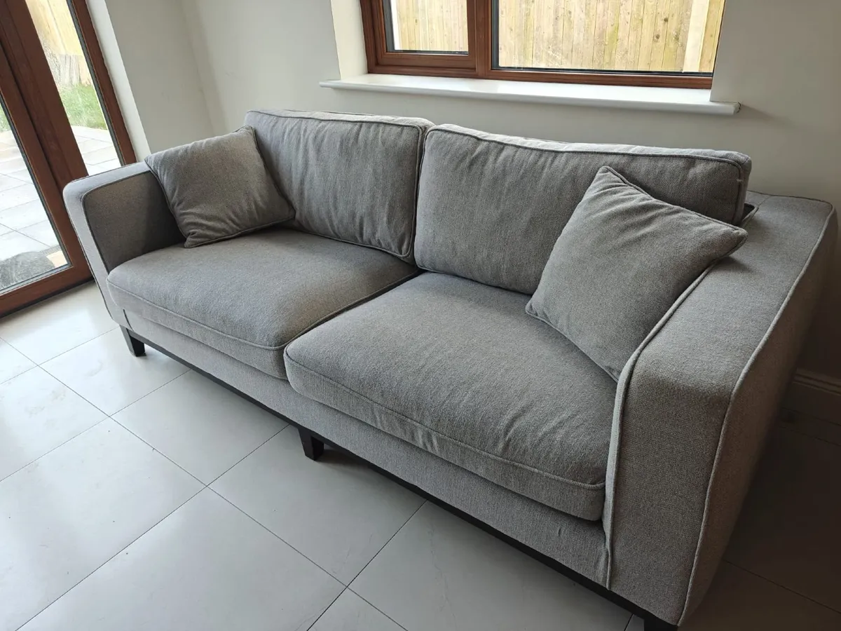 3 Seater Grey Sofa - Image 2