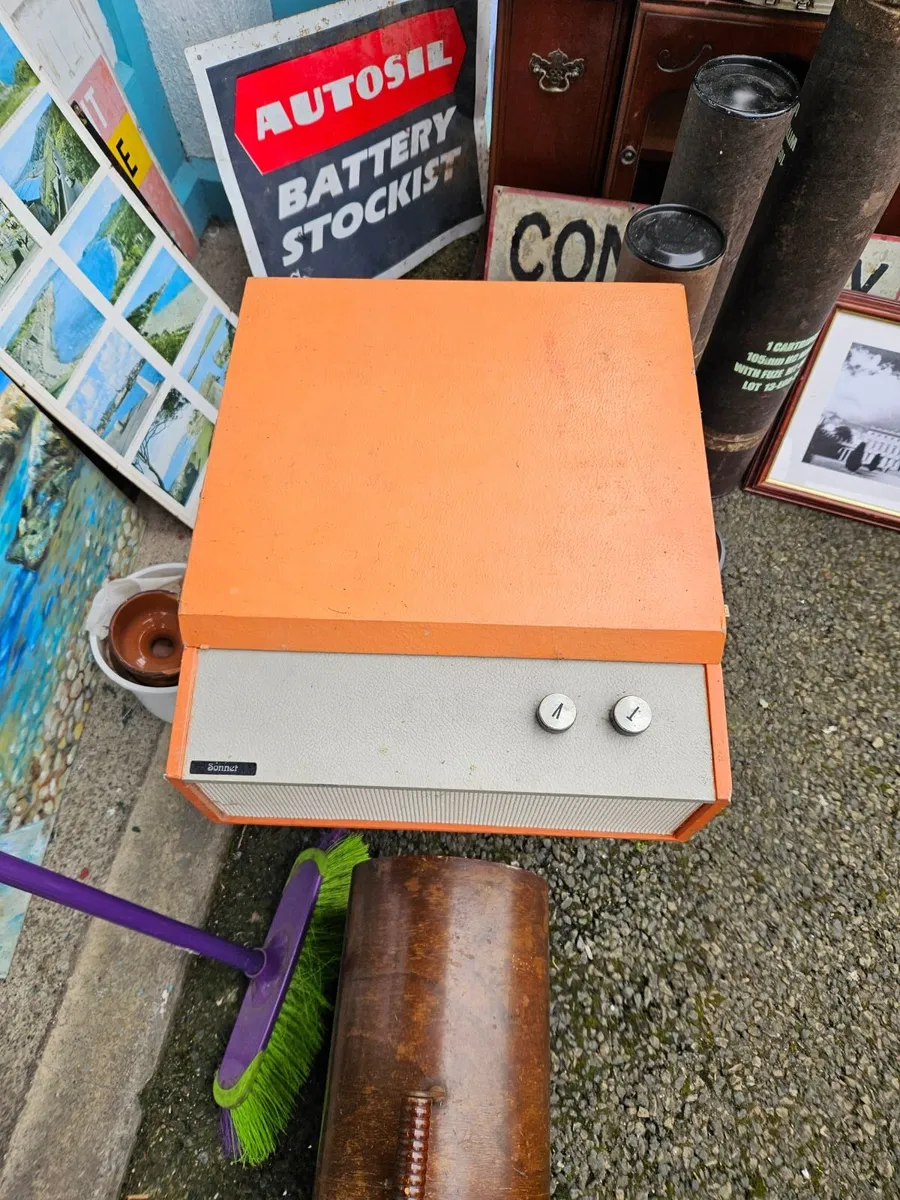 Vintage Retro Orange Sonnet Record Player - Image 3