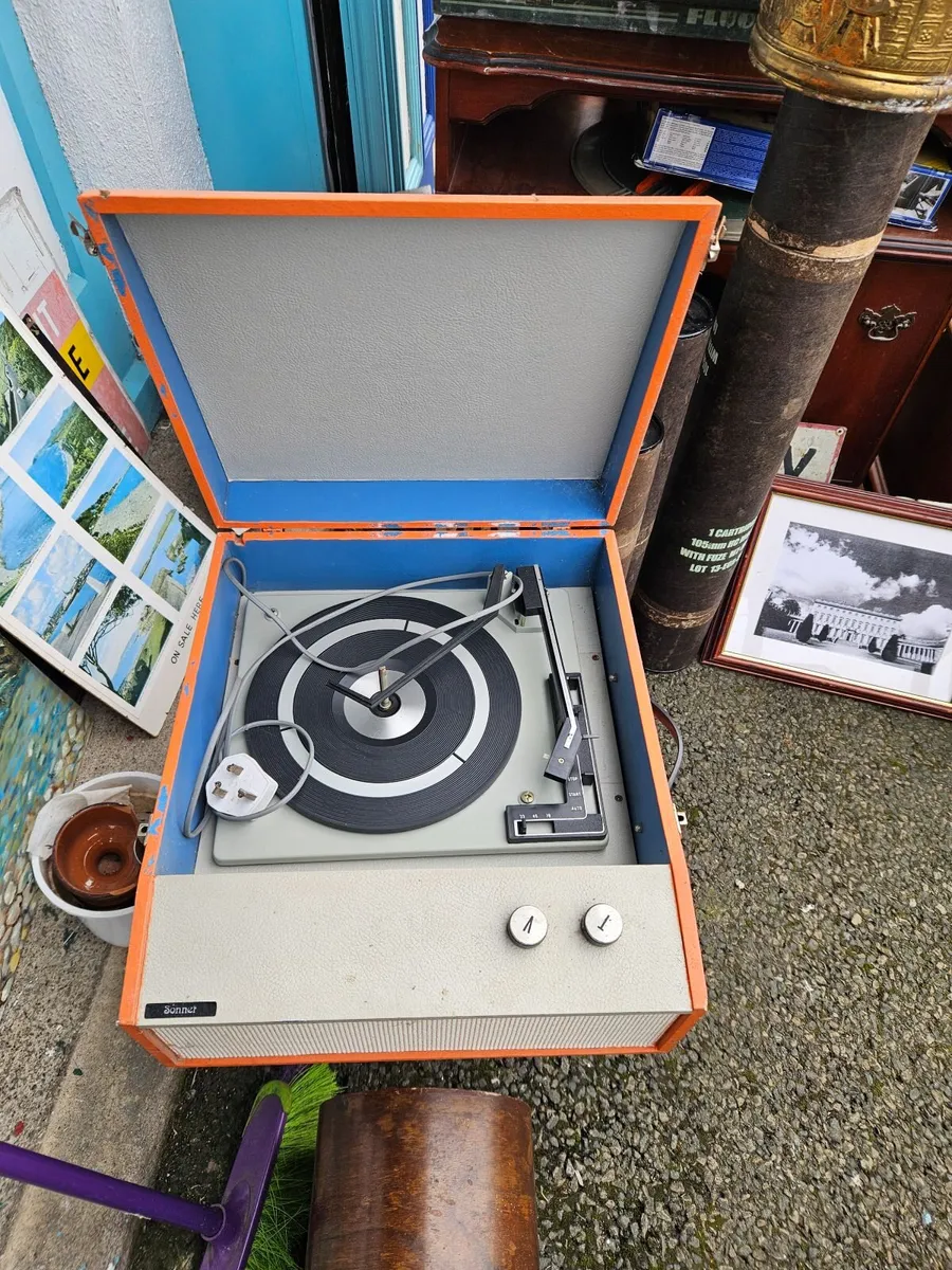 Vintage Retro Orange Sonnet Record Player - Image 4