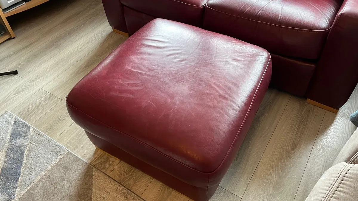 Two seater couch and puff - Image 3