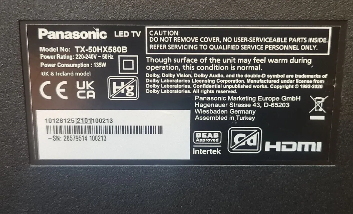 Panasonic 50" 4K Ultra HD Smart TV - Image 2