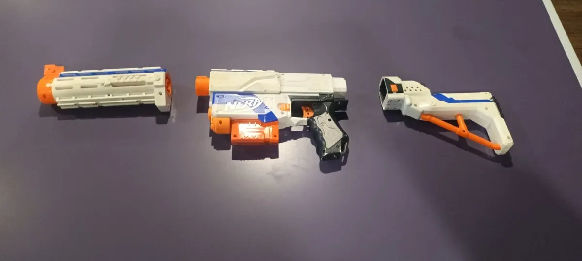 Selection of Nerf Guns, Darts, Face Shield & Vest - Image 4