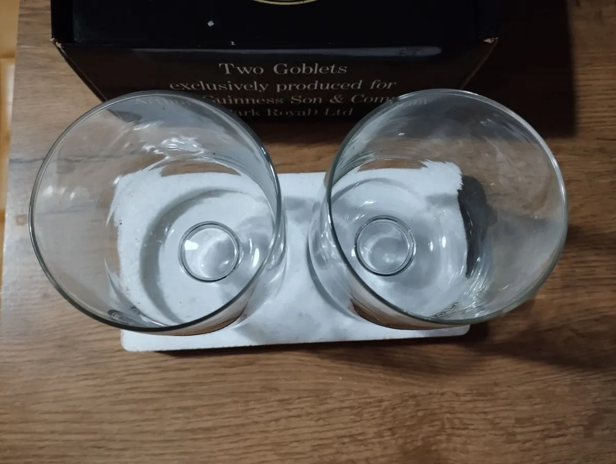 Pub Collectible Vintage Guinness Goblets - Image 2