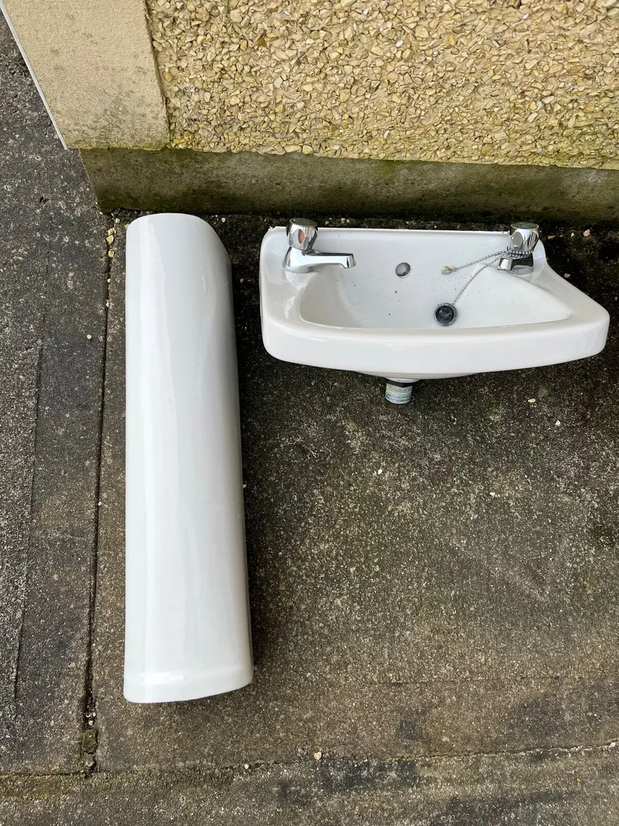 Sink Taps and Pedestal  for Sale - Image 1