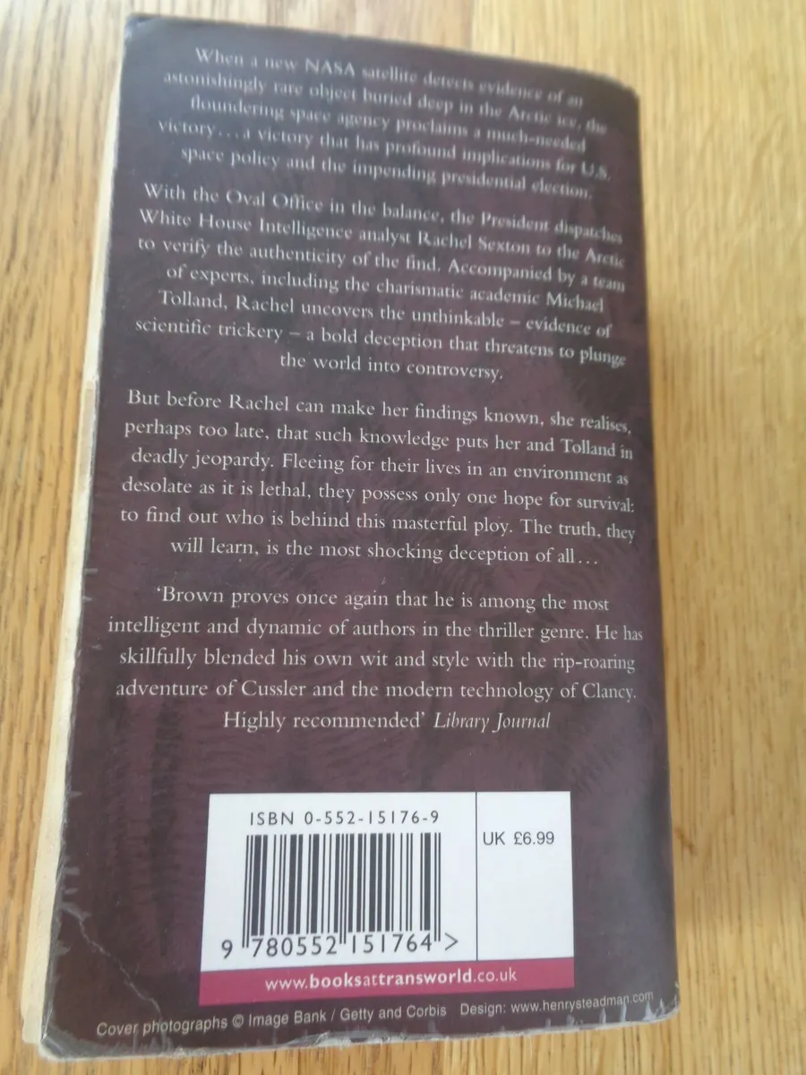 Deception Point Book by Dan Brown for Sale - Image 2