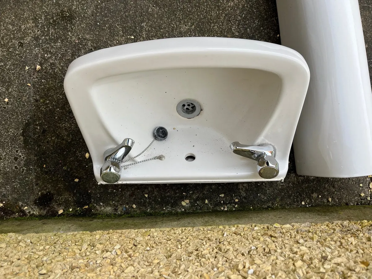 Sink Taps and Pedestal  for Sale - Image 2