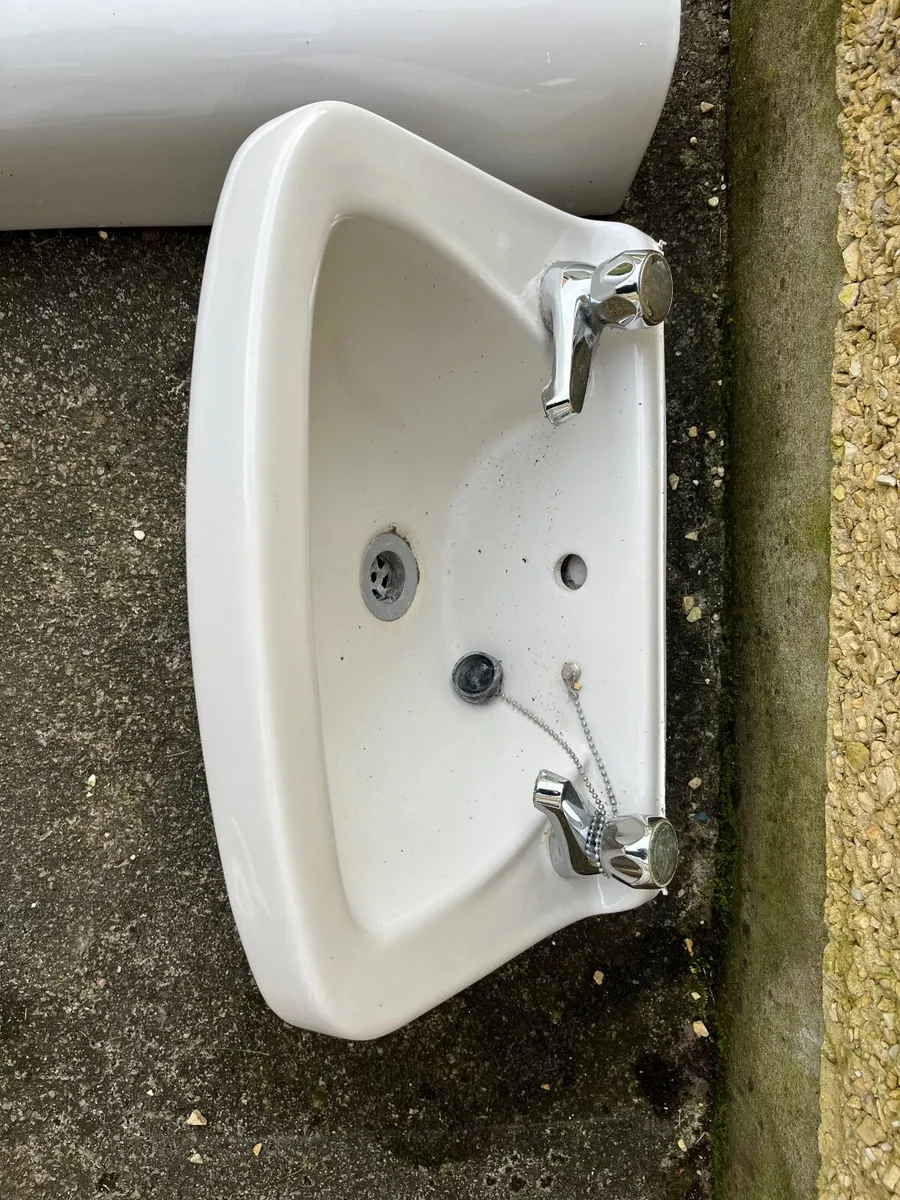 Sink Taps and Pedestal  for Sale - Image 3